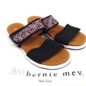 bernie mev Slide Sandals Black Multi Color